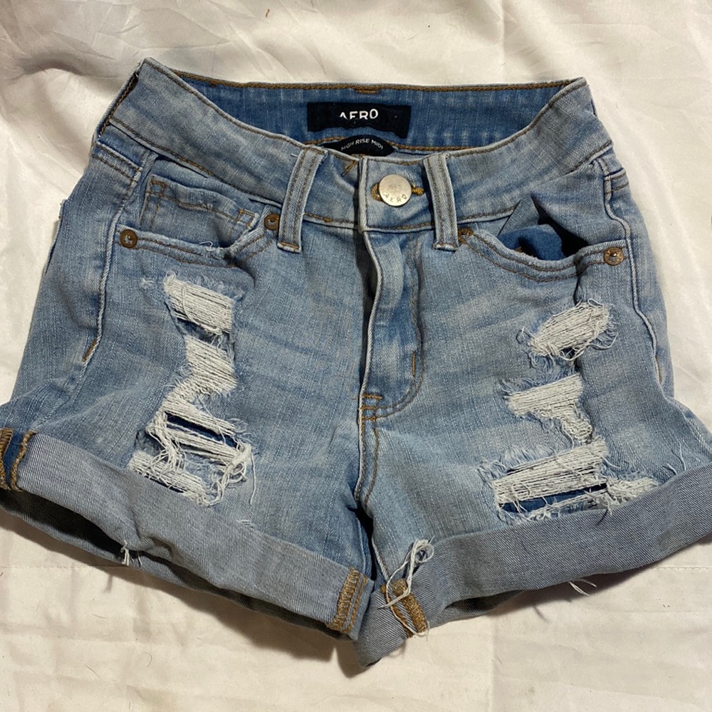 High rise Jean shorts